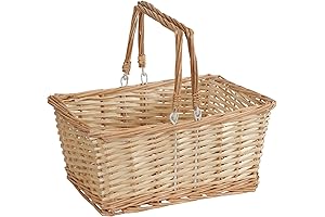 Household Essentials 18-Inch Open Top Market Basket for Garden Harvesting