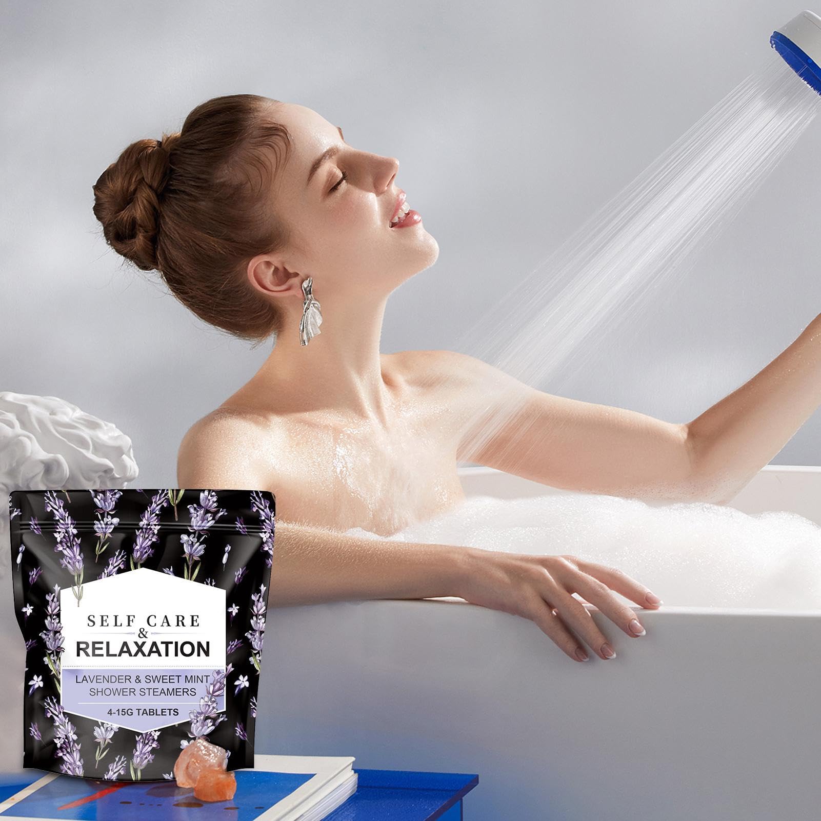 Dusch-Dampfgarer – Lavendel- und Minzdampfgarer, Damengeschenke für Weihnachten, Aromatherapie-Duschtabletten, Weihnachtsgeschenke, Strumpffüller für Damen und Herren, Strumpffüller für Damen und