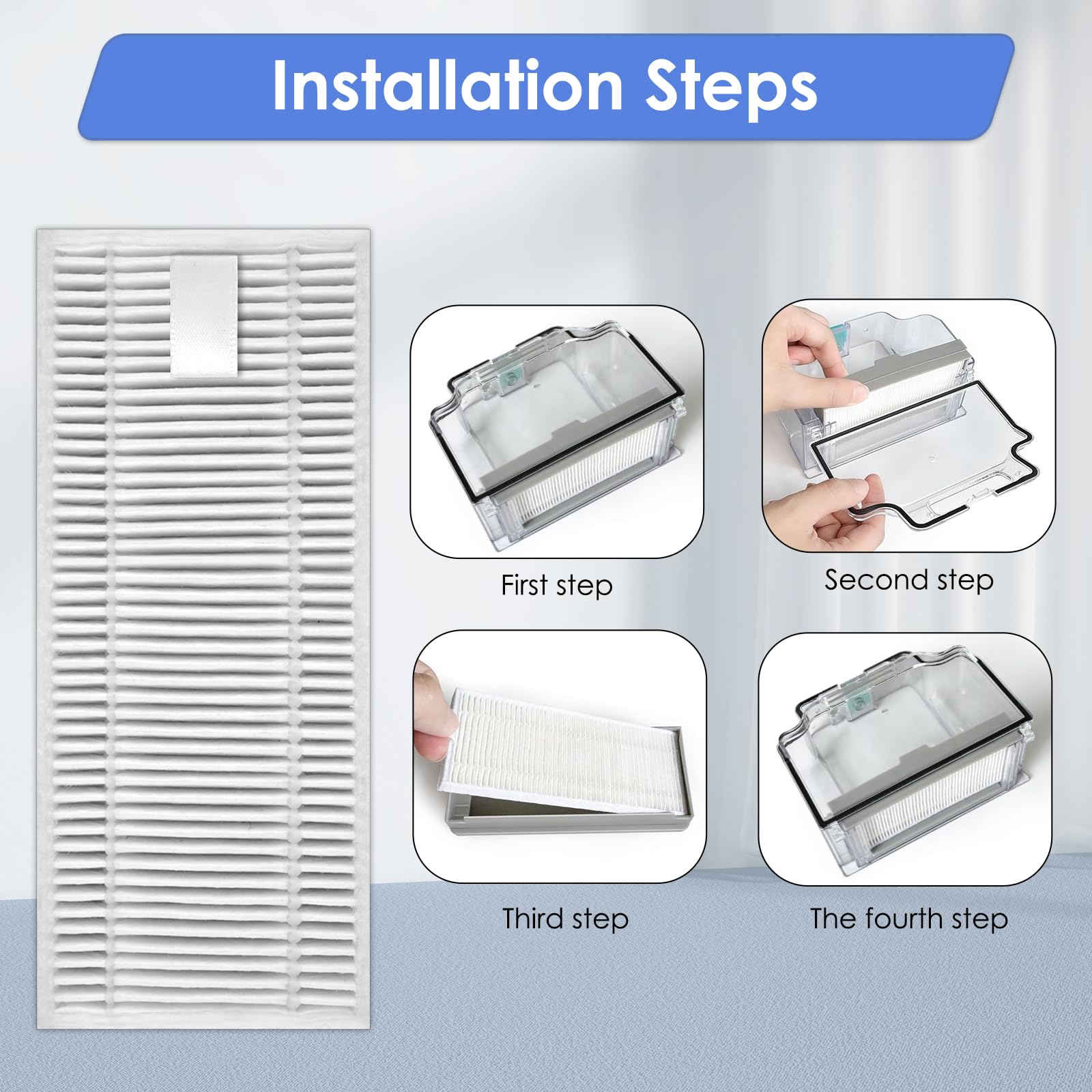 Lot De 10 Filtres HEPA De Rechange M310 Compatibles Avec Aspirateur Robot Lefant M310, Kit D'accessoires, Kit De Filtre, Pièces De Rechange, Accessoires Pour Aspirateur, Filtres Verticaux