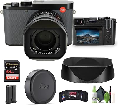 Leica Q3 43 Compact Digital Camera 19084 60MP Full-Frame BSI CMOS Sensor, APO-Summicron 43mm f/2 ASPH. Lens, 8K Video Recording + 64GB SD Card+ Cleaning Kit and More