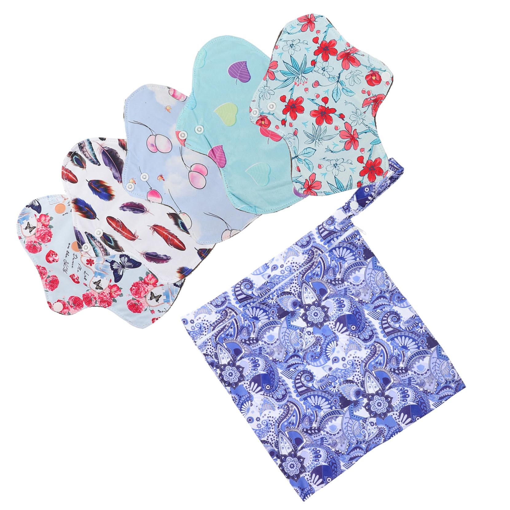 FOMIYES 3 Juegos De Compresas Menstruales Lavables Para Mamá De Carbón Cómodas Y Portátiles.