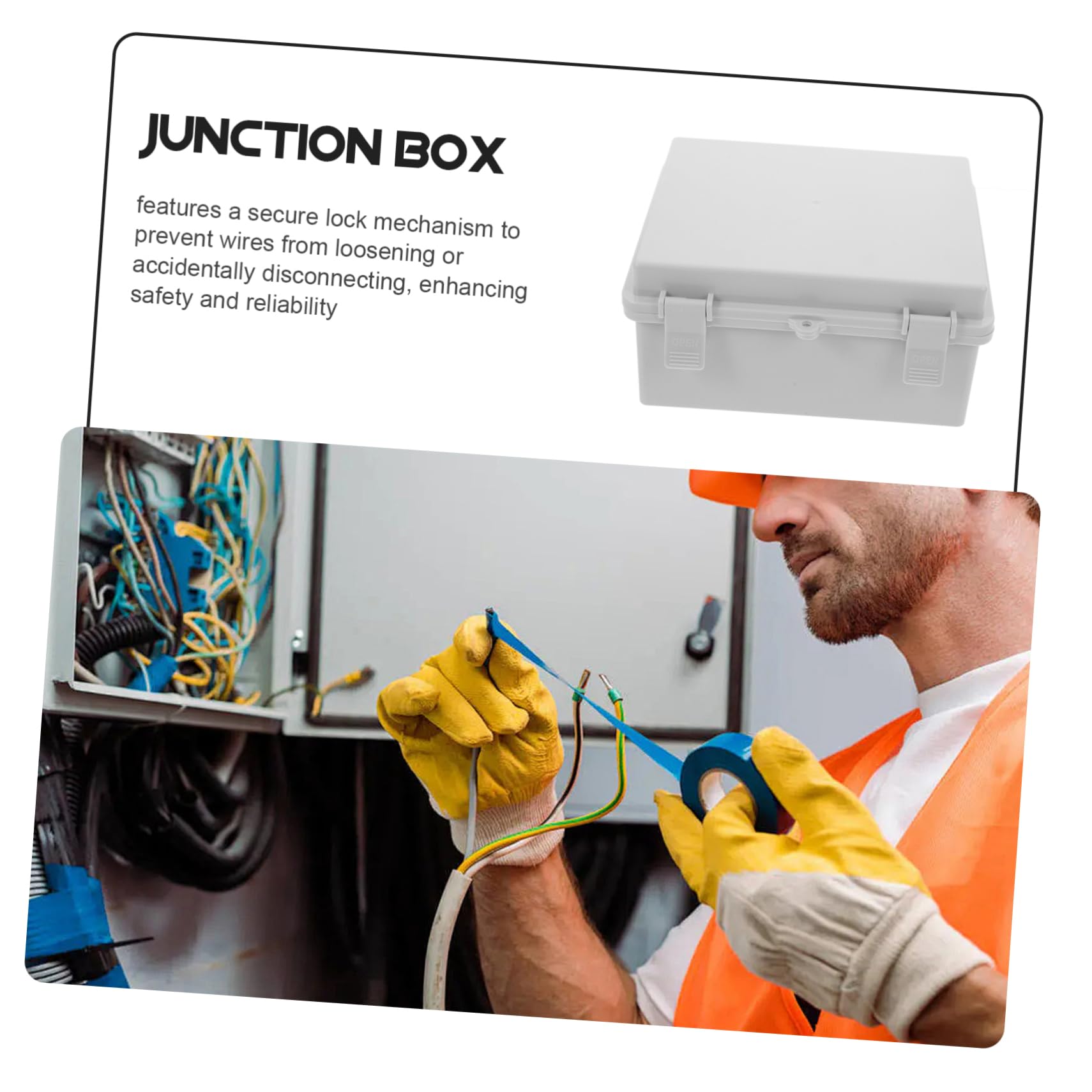 Boîte de Jonction Étanche Extérieure Abs Blanc 2 Pièces