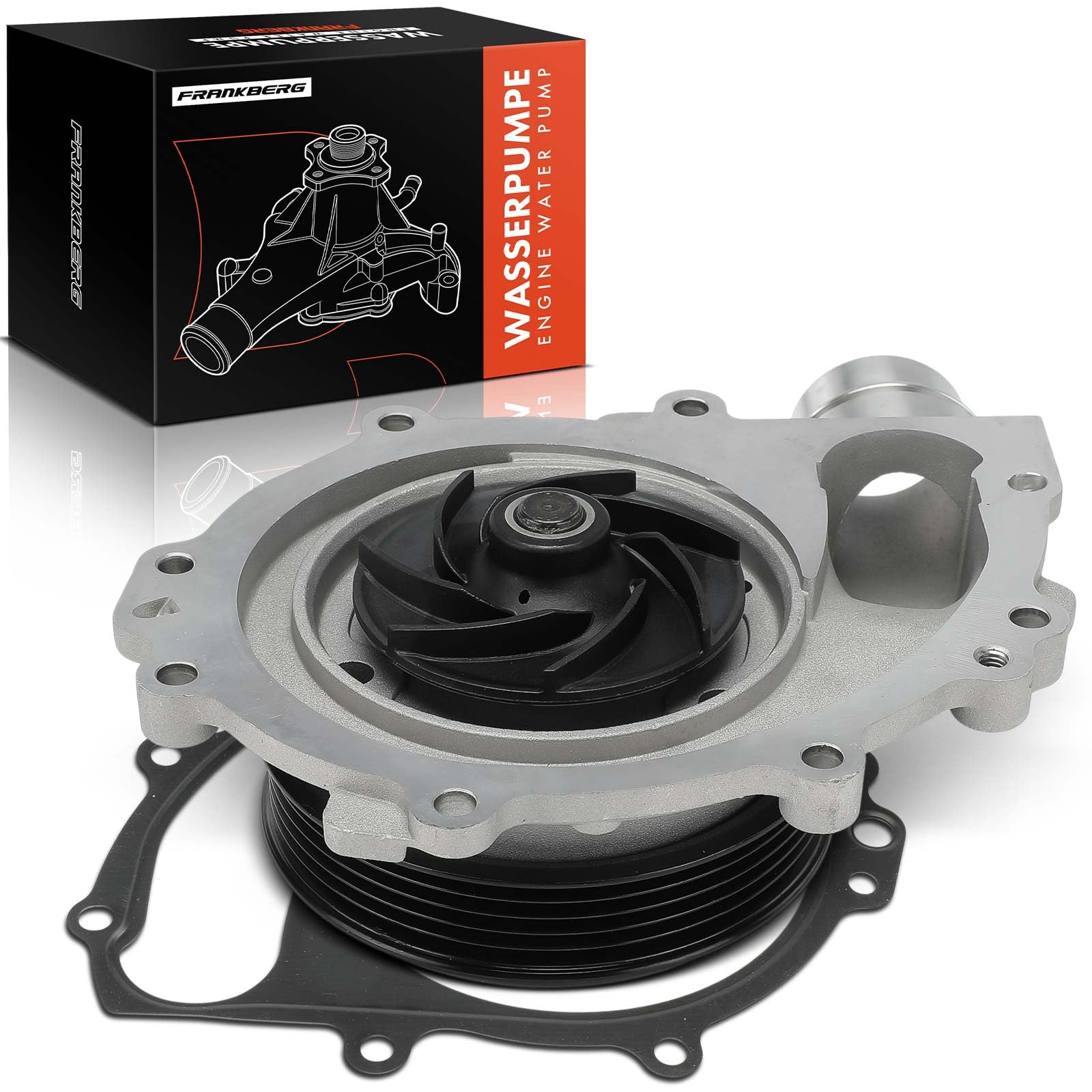 Frankberg Pompa acqua Pompa refrigerante con Guarnizione Compatibile con B-Class W242 W246 GLClasse A X156 Classe A W176 CLA Coupé C117 CLA Shooting Brake Replace# 6512000501
