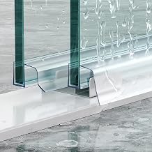 Sliding Shower Door Bottom Seal, 2 PCS 5/16" x 36" | Sliding Shower Door Sweep for 5/16 Inch Glass, Frameless Glass Door Seal Strip Stop Shower Leaks and Create a Water Barrier