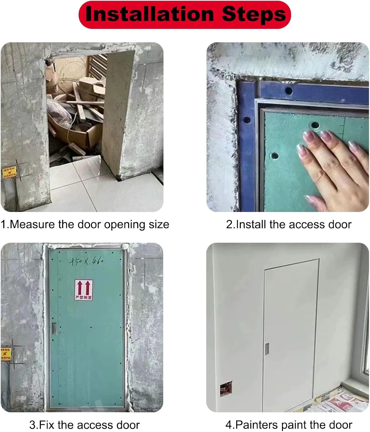 Large Access Panel for Drywall Wall Panel for Drywall Heavy-Duty Secret Floor Access Door for Commercial Building Fire Fighting Factory Hotel((WxH) 45x55cm/18x22in)