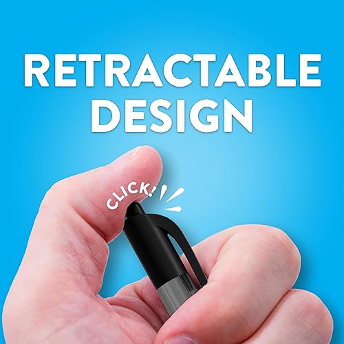 Miniatura 5 de Paper Mate InkJoy 100RT - Bolígrafos de punta media (0.039 pulgadas), tinta negra y azul, 72 unidades, paquete a granel para escuela, hogar,