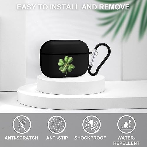 Miniatura 3 de Leaf Clover St-Patrick's-Days Shamrock Case Cover Compatible with Airpods Pro PC Protective Case with Keychain