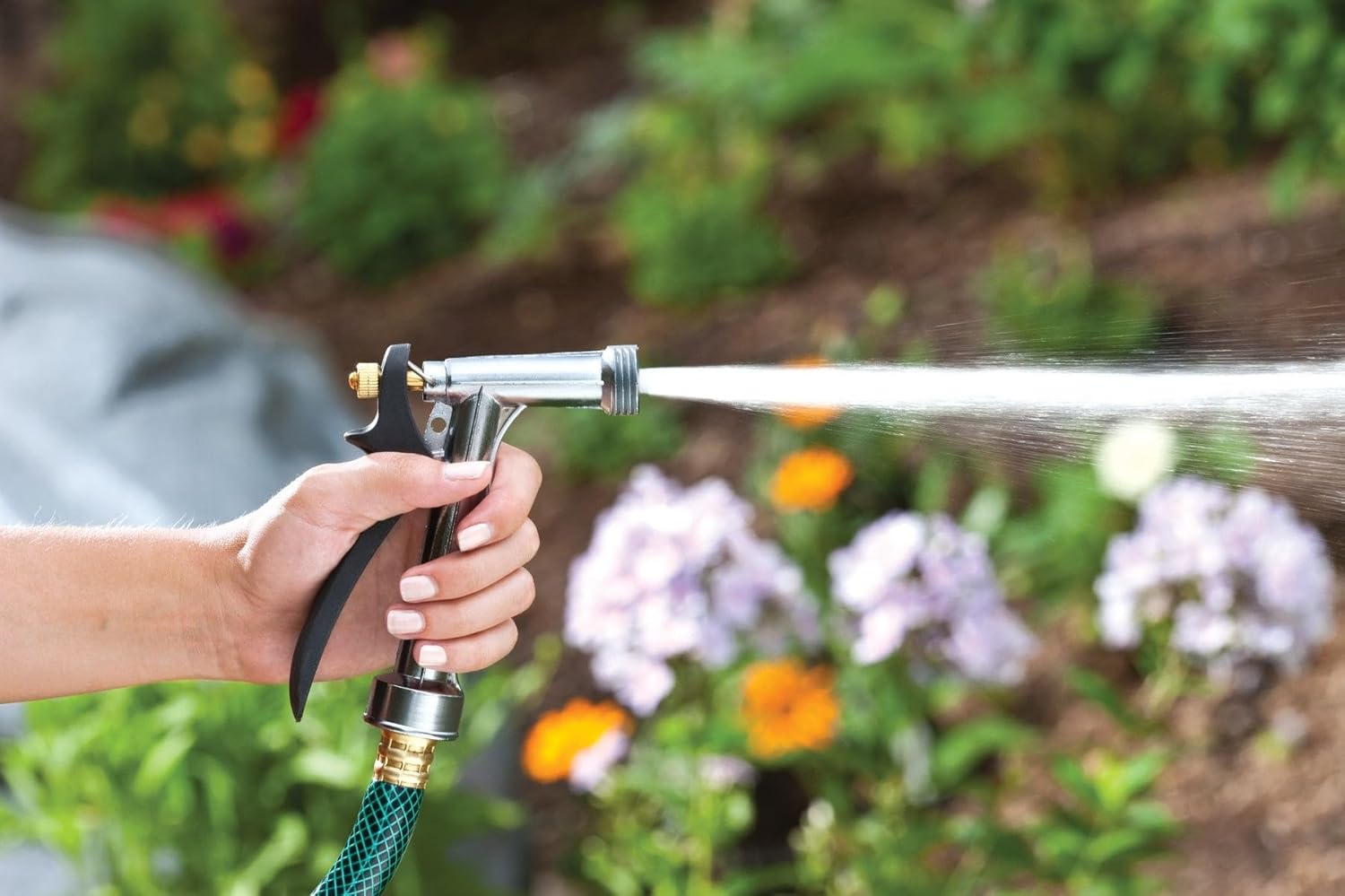5-Pack Orbit Metal Watering Spray Nozzle - Garden Hose Nozzles - Water Sprayer - 58094N