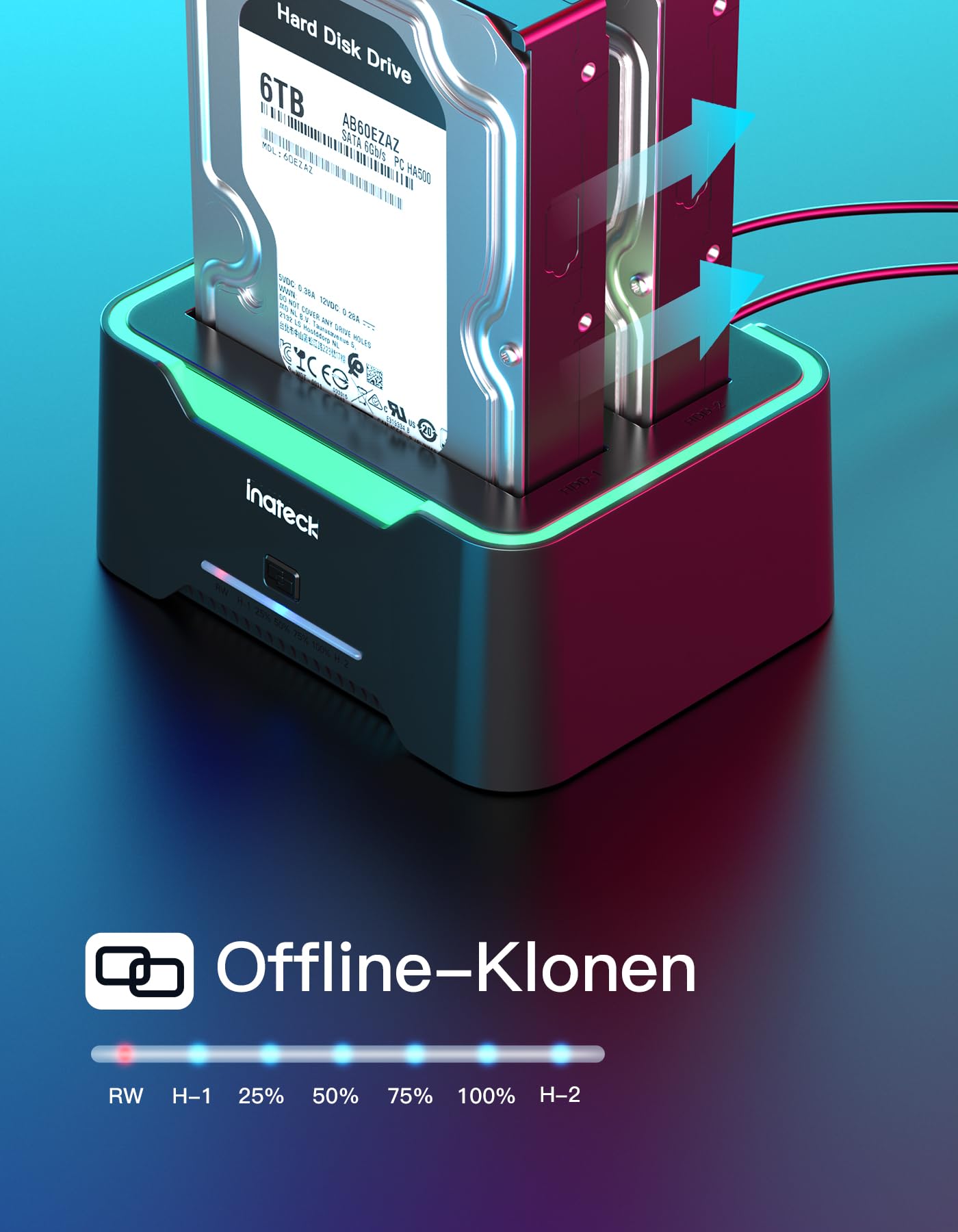Inateck Externe harde schijf behuizing 3,5 inch USB 3.0 externe harde schijf/SSD behuizing van Inateck Externe harde schijf behuizing 3,5 inch USB 3.0 externe harde schijf/SSD behuizing van