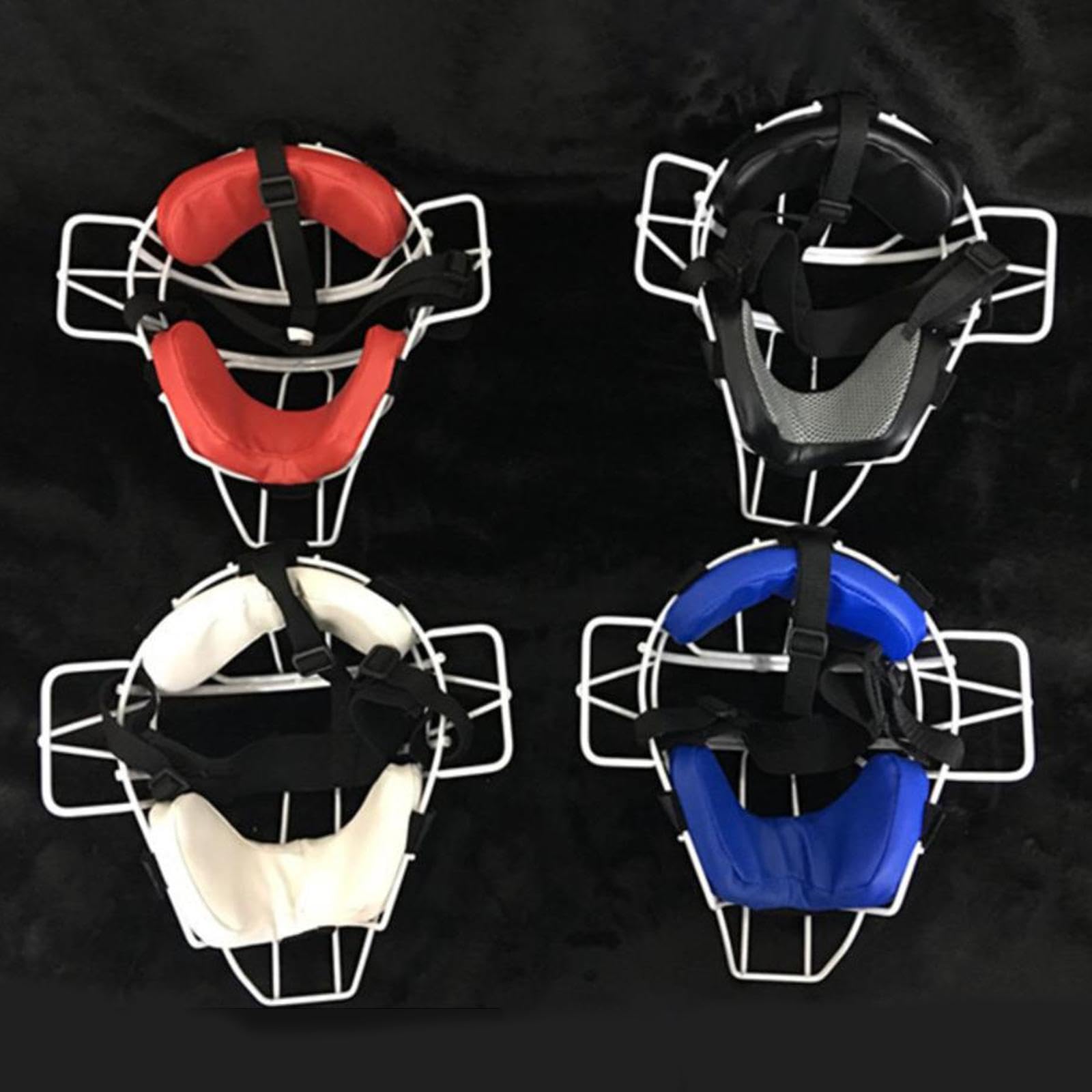 rockible Casco de Receptor de Béisbol con Mascarilla, Protector Facial Resistente, Ligero, Suave, Acolchado, Transpirable, para Exteriores