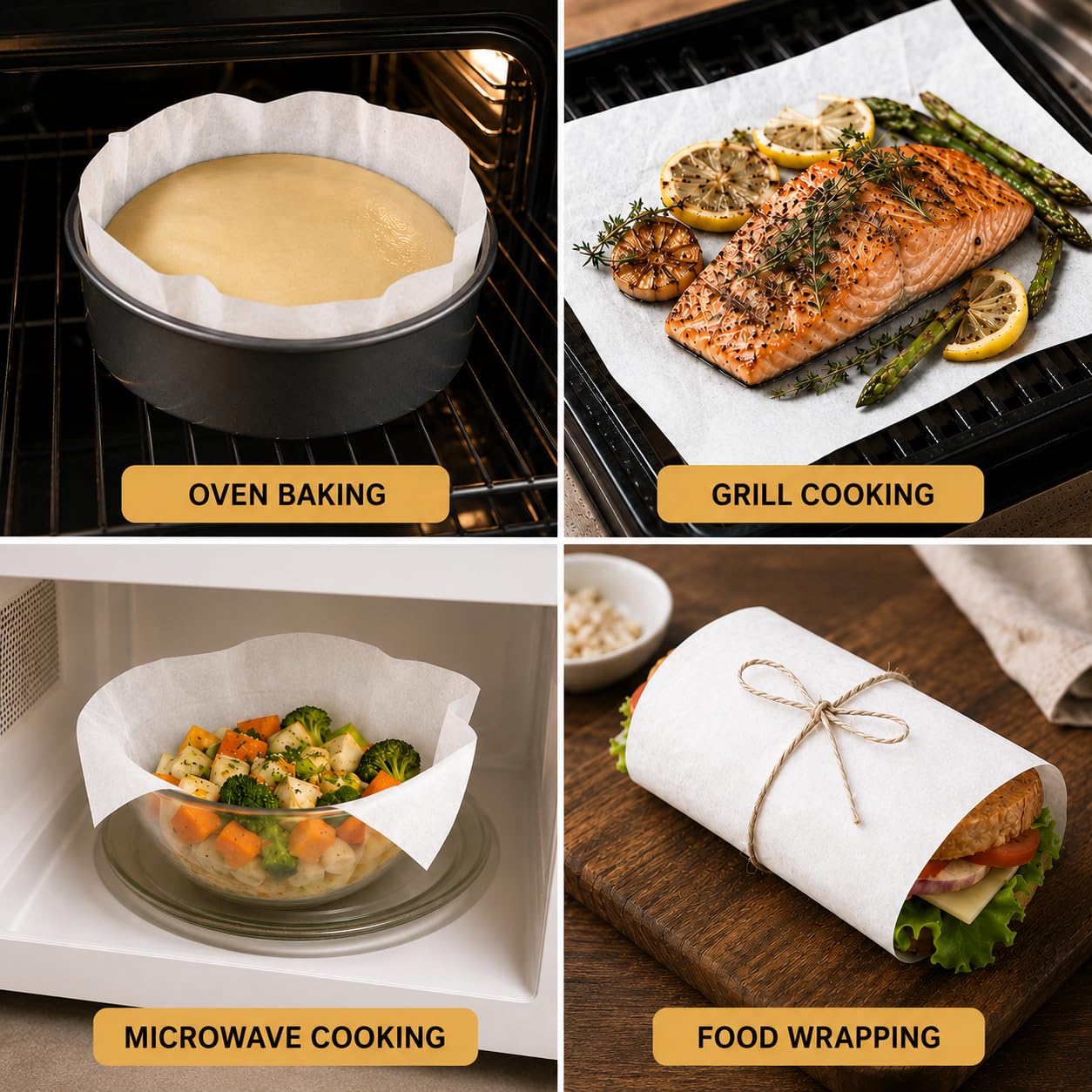 Coze Baking Paper 11 inch x 20 metres Roll Pack of 1, Oven & Microwave Safe Upto 240°C, No Added Wax or Coating, 100% Food Safe, FDA Approved Butter Paper, Parchment Paper for Baking Cake (Off-White) 1