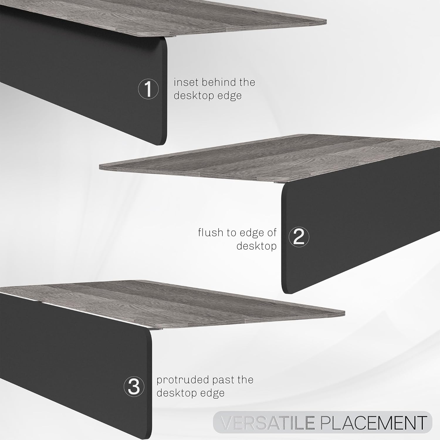 VIVO Laminate 59 x 12 inch Modesty Panel for Office Desk, 3 Configuration Options, Cable Management Organizer, Black, PP-LM60-B
