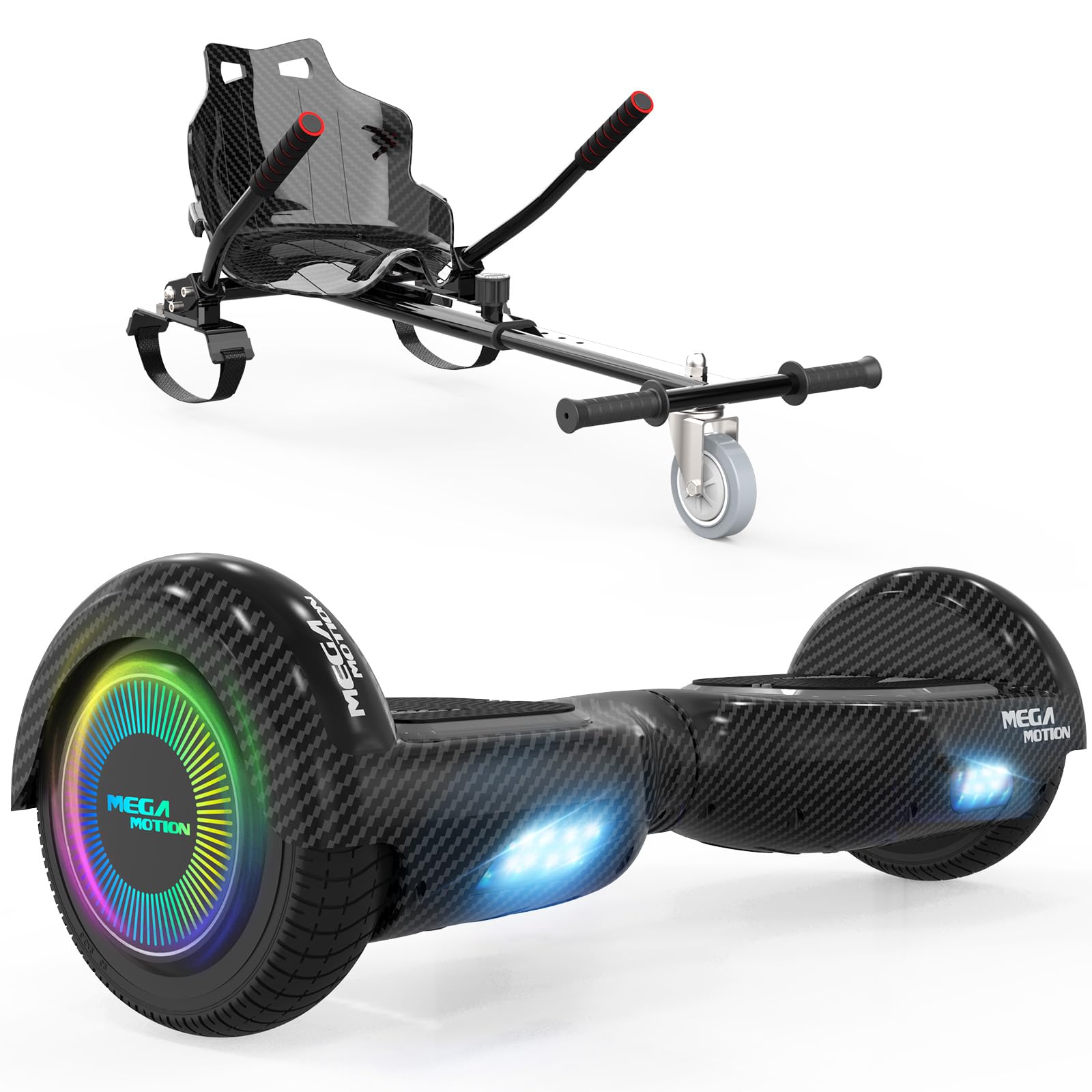 hoverboard mit bluetooth-lautsprecher und leuchtenden rädern