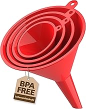 Nirox Universal-Trichter 4er Set - - Lebensmittel geeignet BPA-FREE - - Einfülltrichter für Küche & Haushalt - - Flüssigkeiten & Trockenes - - Öltrichter Einfüllhilfe für Auto, Garage oder Werkstatt