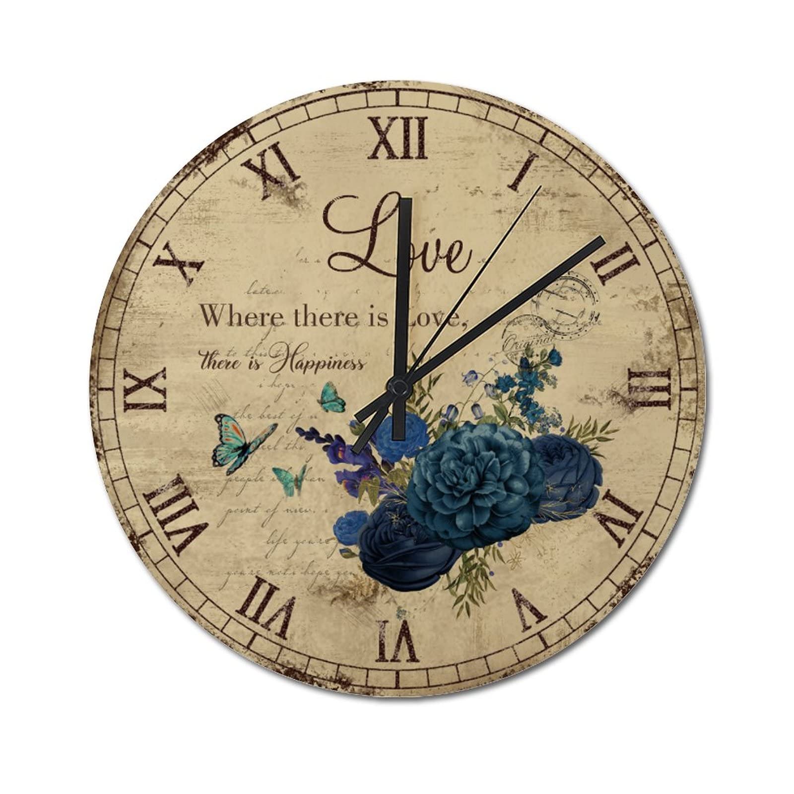 Horloge murale à quartz personnalisée : le cadeau de crémaillère rustique parfait