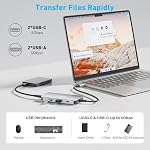 UANTIN USB C Docking Station Dual Monitor Adapter, Laptop Docking Station 3 Monitor Triple 4K60Hz Display with 2 HDMI, 4K120Hz DisplayPort, USB-A & USBC Data, 100W PD, USB C Dock for Dell, HP, Lenovo