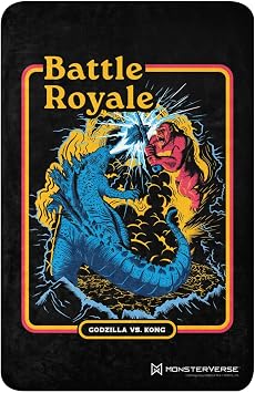 LEGENDARY Godzilla vs. Kong Battle Royale Sherpa Blanket - Officially Licensed - 37 in x 57 in
