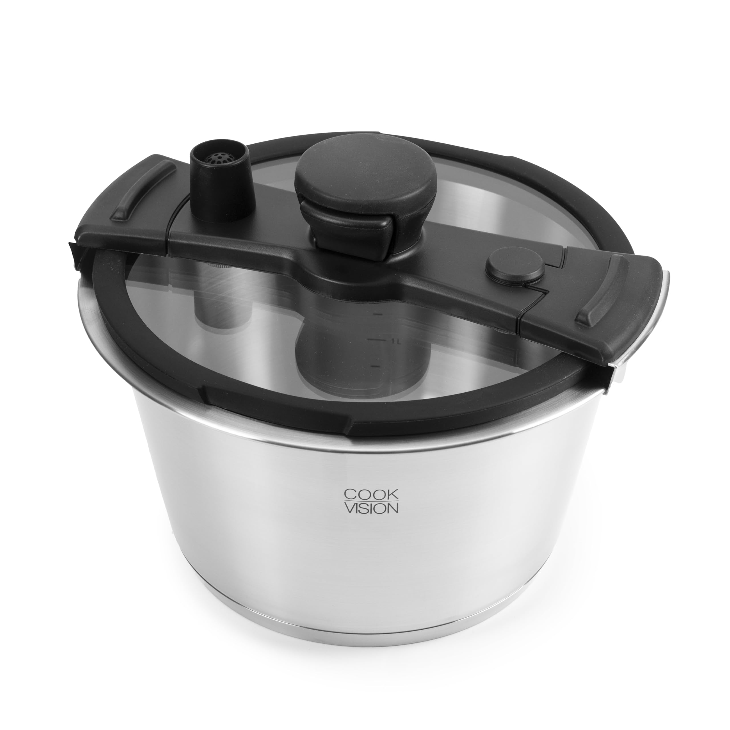 VITESSE Dampfgar-Deckel, Einhand-Verschlussmechanismus, passend für nesto Topf Ø 24 cm