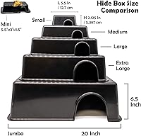 Vista 8 de Caja para reptil, para ocultarse, Negro