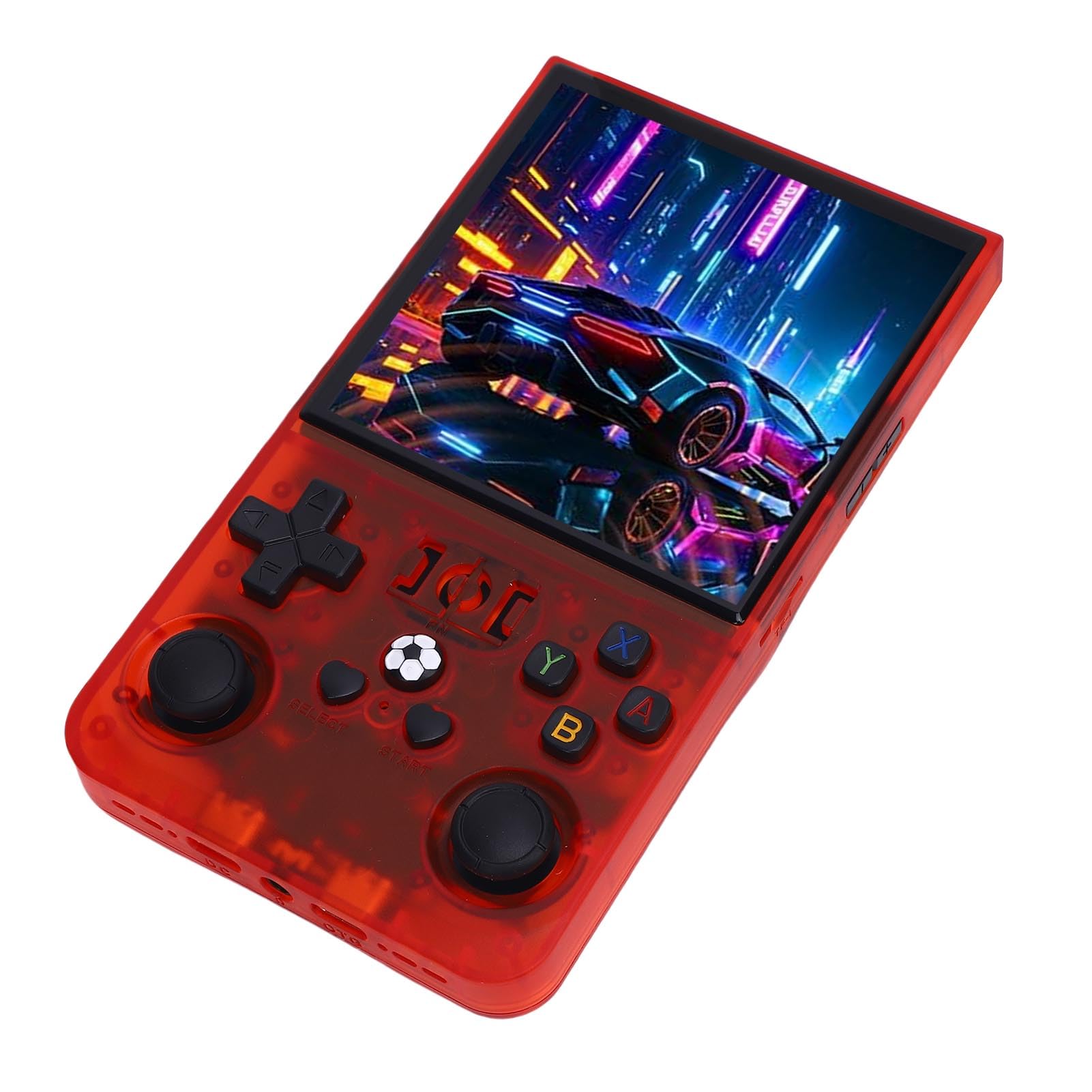 Ejoyous Console de Jeu Portable ABS Console de Jeu Vidéo Portable 4 Pouces 720 X 720 Système 4000 MAh Double Joysticks USB C pour Les Fans de Jeux Rétro de Voyage (64G)