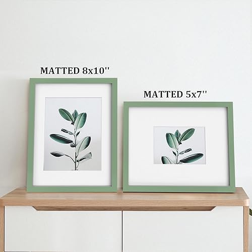 Vista 466 de Egofine Portarretratos de 9 x 12 pulgadas hecho de madera maciza con plexiglás, fotos de 5 x 7/6 x 8 con paspartú o de 9 x 12 pulgadas sin paspartú