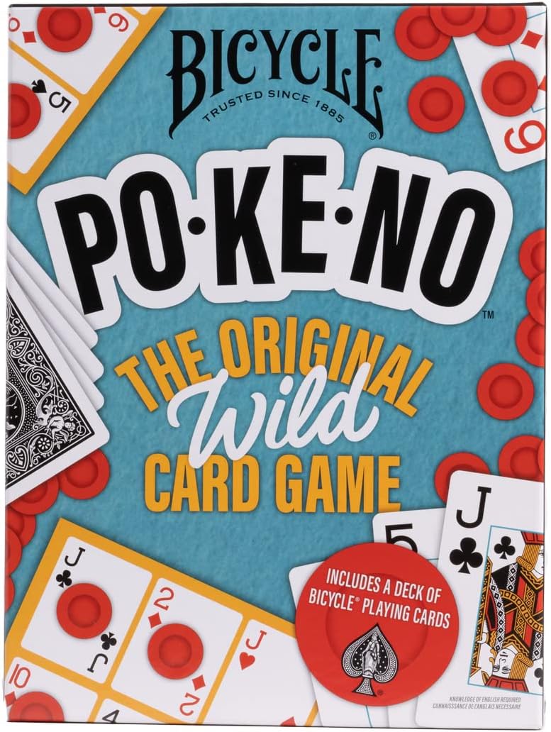 Bicycle Pokeno Card Game (1 Deck, Scorecards and Chips, for Children from 3 Years)