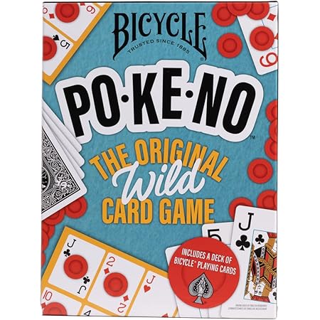 Bicycle Pokeno Playing Card Game Pack (Includes 1 Deck, Scorecards, and Chips)