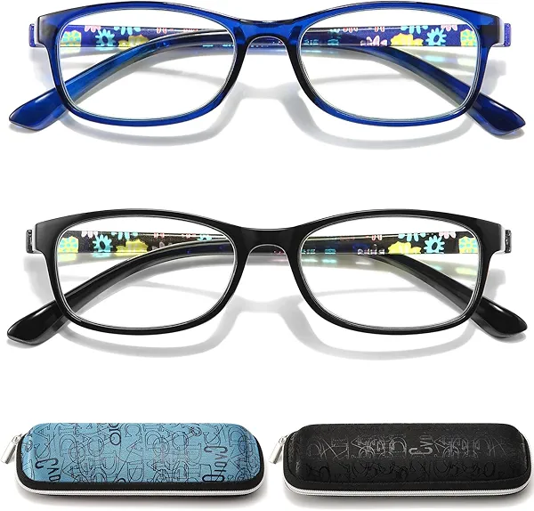 RaoOG Reading Glasses for Women Blue Light Blocking Computer Readers, Flexible Eyeglasses Anti Eyestrain/Glare/UV