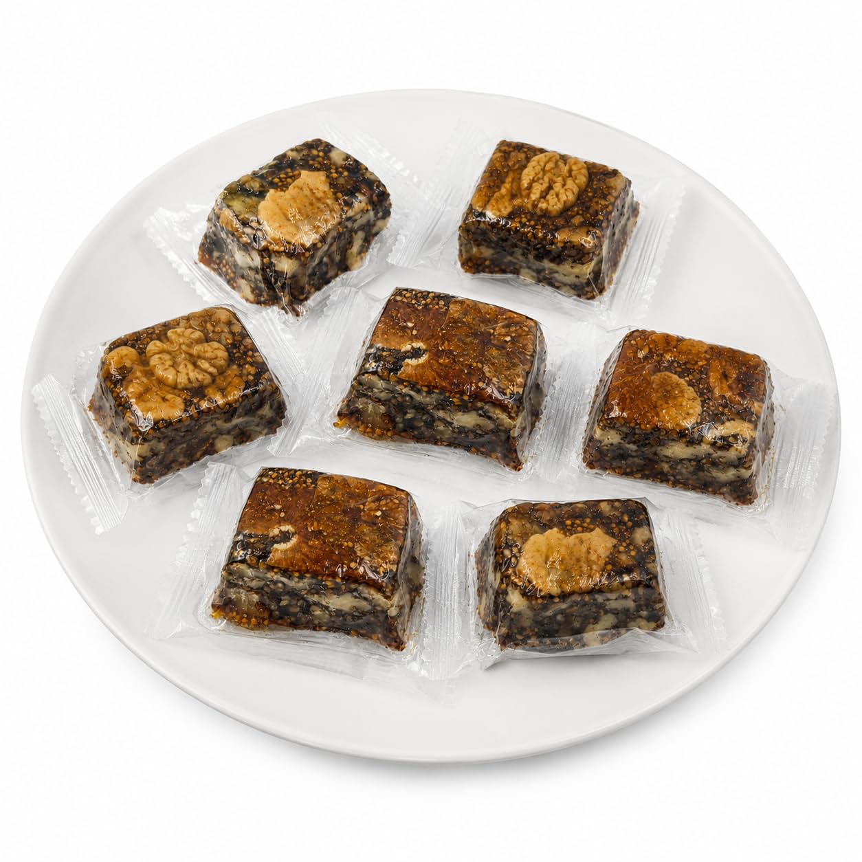 黒胡麻いちじくくるみパイ 250g／500g 個包装 真空包装 厚切り いちじく菓子 くるみ入り くるみっこ ドライフルーツ 中国菓子 (250g)