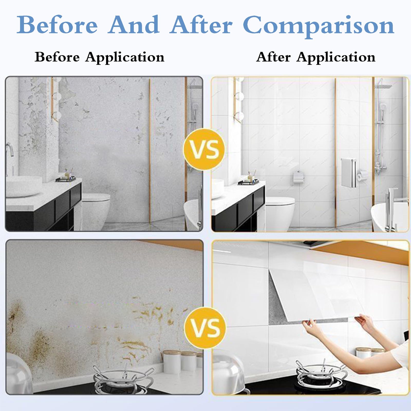 Piastrelle Adesive Cucina,Mattonelle Adesive,Carta Adesiva Effetto Marmo,Piastrelle Adesives Cucina Bagno,Facili da Staccare E Applicare,Arredamento per La Casa,Soggiorno