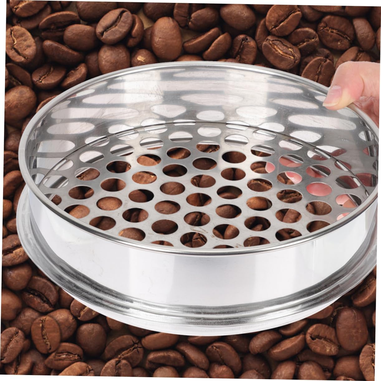 2pcs Stainless Steel Mesh Sifter Round Hole Sieve for Sifting Soil Blueberries Spices User Friendly Removable Mesh Resistant Essential Tool for Use
