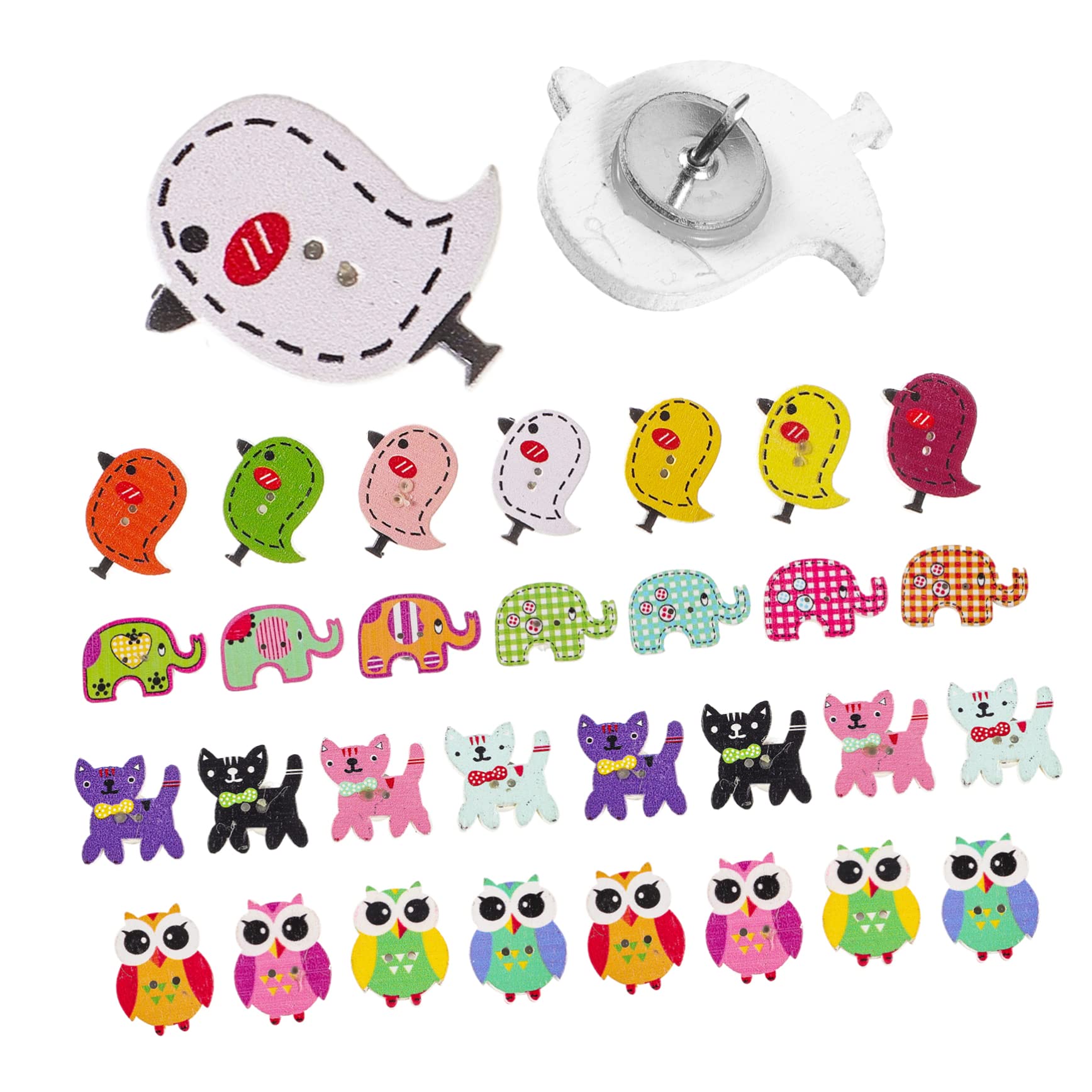NUOBESTY 150stücke Cartoon Pinnadeln Kreative Tier- -pushpins Für Büro Und Zuhause Praktische Und Dekorative Büroaccessoires