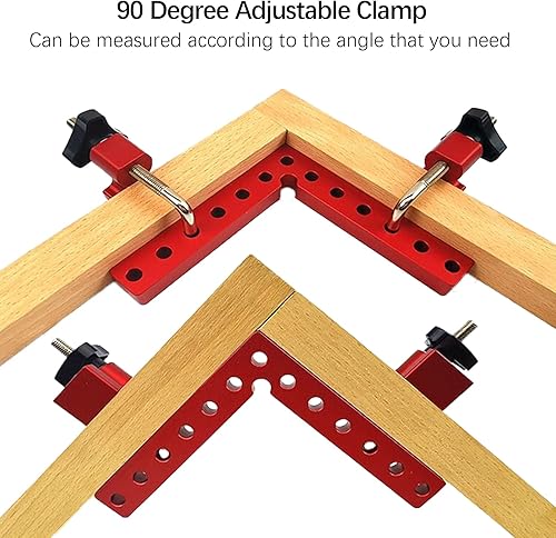 Miniatura 6 de Abrazadera de esquina, abrazadera de 90 grados, abrazaderas de ángulo recto de 5.5 x 5.5 pulgadas (5.5 x 5.5 in), sujeción de esquina de aleación de