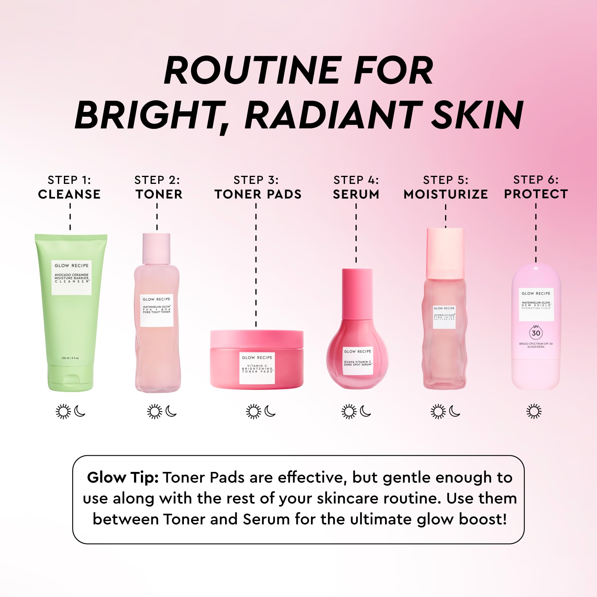 Glow Recipe Vitamin C Brightening Toner Pads