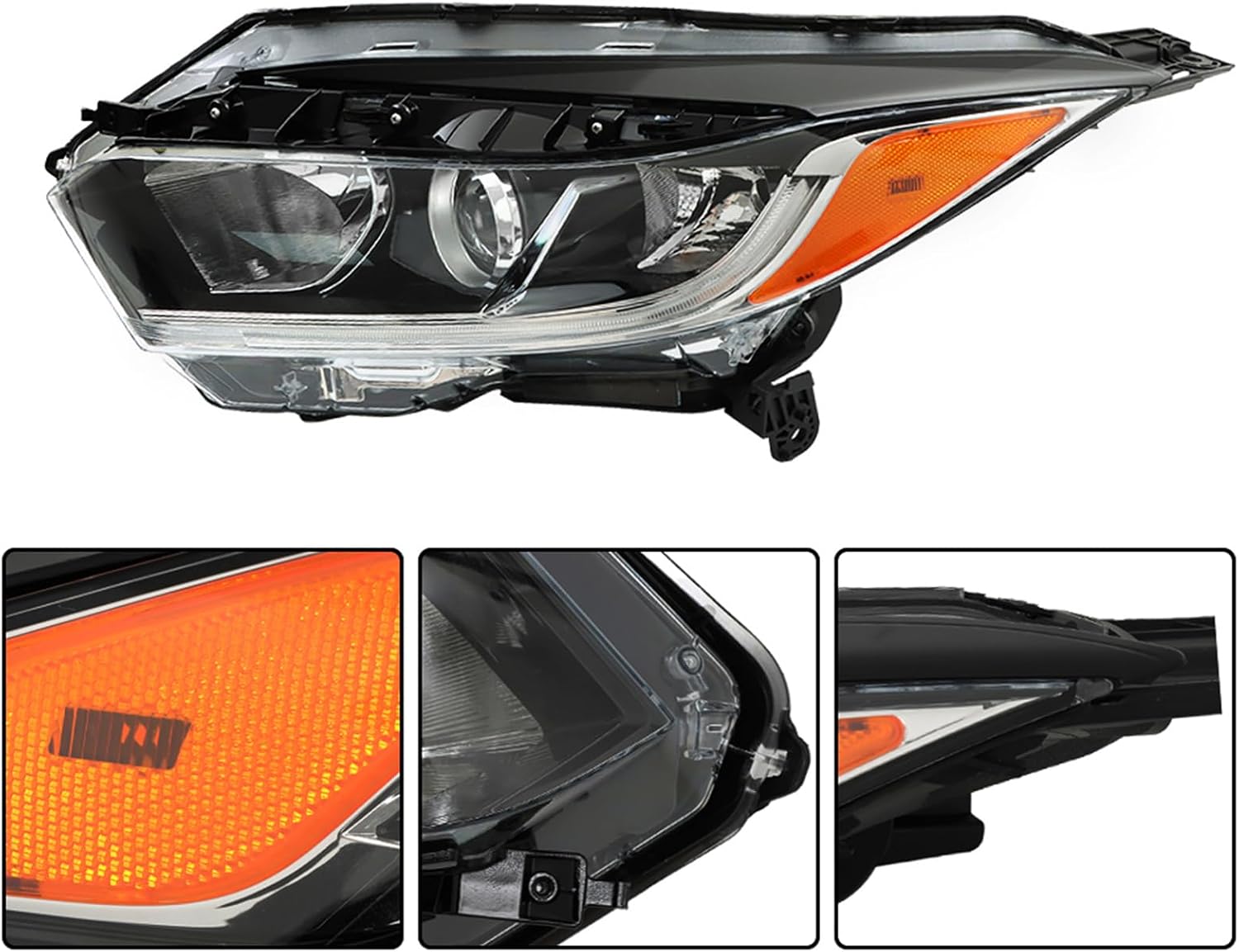 1 Pair Headlights Assembly Replacement for HRV 2019 2020 2021 Driver and Passenger Side Headlamps 33100-T7A-A31