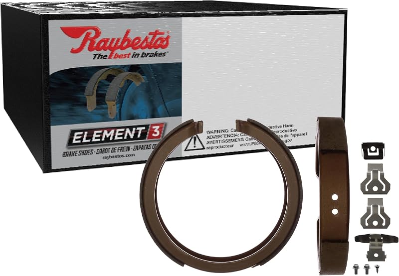 Jogo de sapatas do freio de estacionamento traseiro Raybestos Element3 781PG para Chevrolet e GMC – 1 conjunto