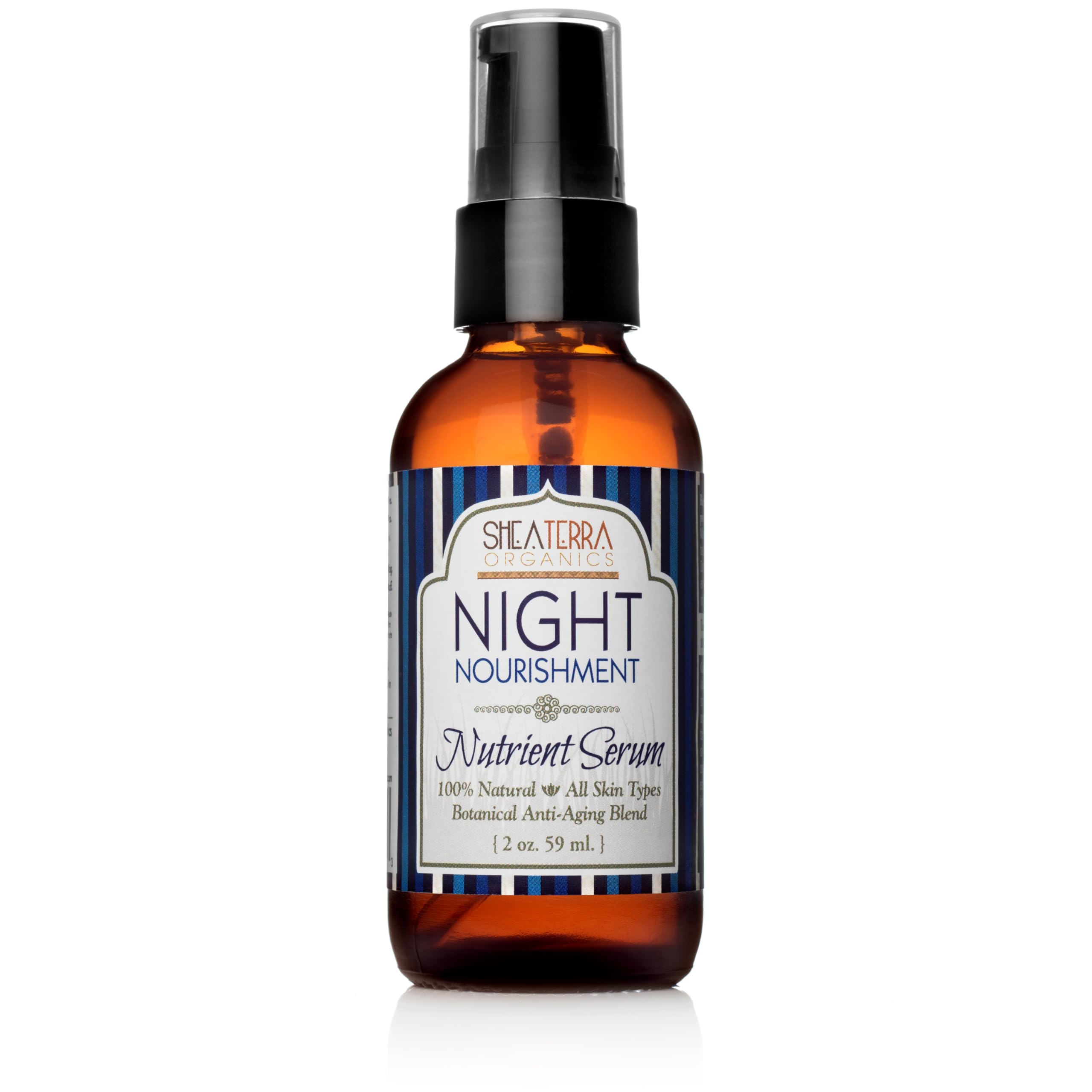 Shea Terra Organics Night Nourishment Nutrient Facial Serum | Nutrient Rich, All Natural & Emollient Oil with Vitamins, Essential Fatty Acids for Rejuvenated and Youthful Skin – 2 oz