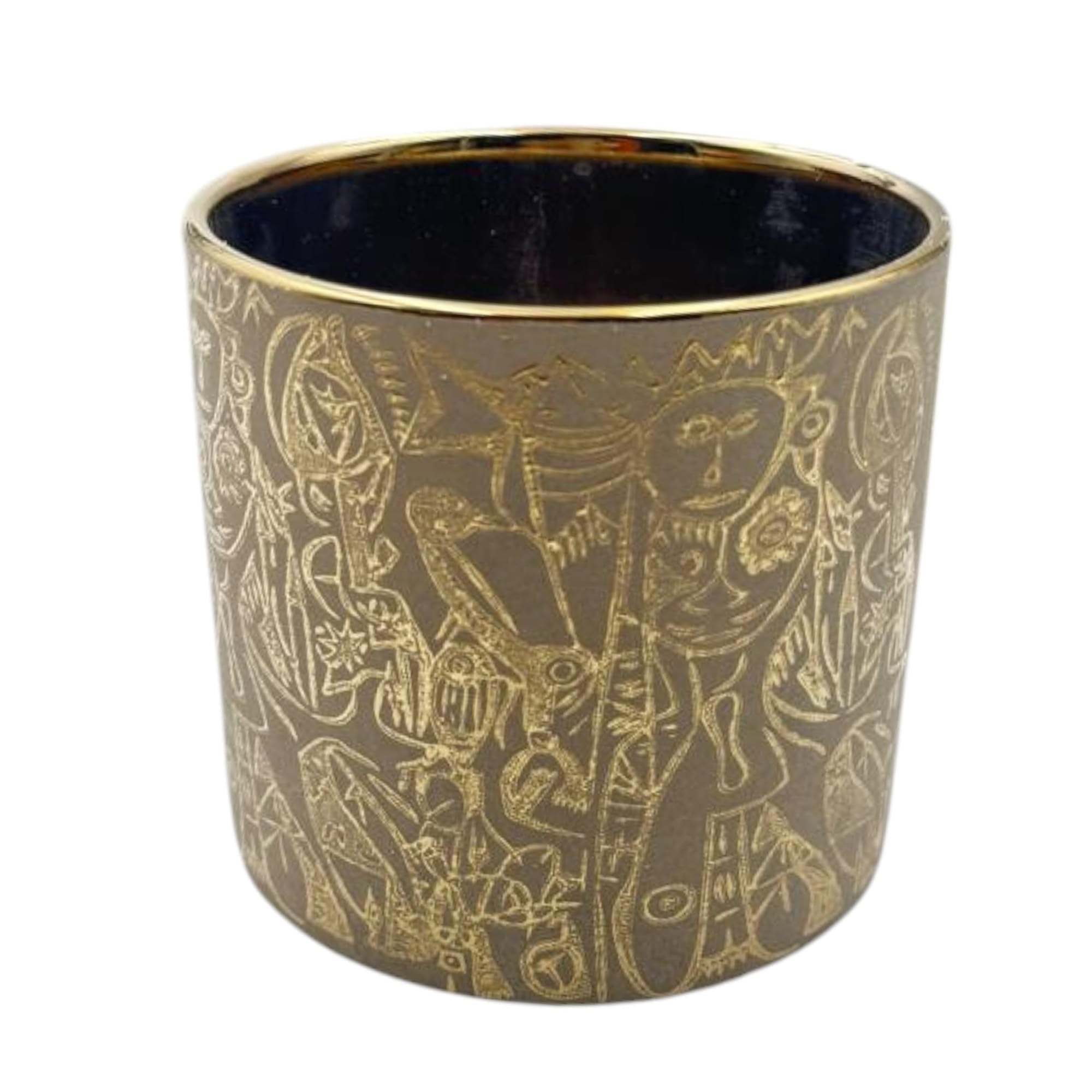 Sand & Gold Ceramic Pot - Home & Office Decor -12 Sand & Gold Ceramic Pot - Home & Office Decor -12