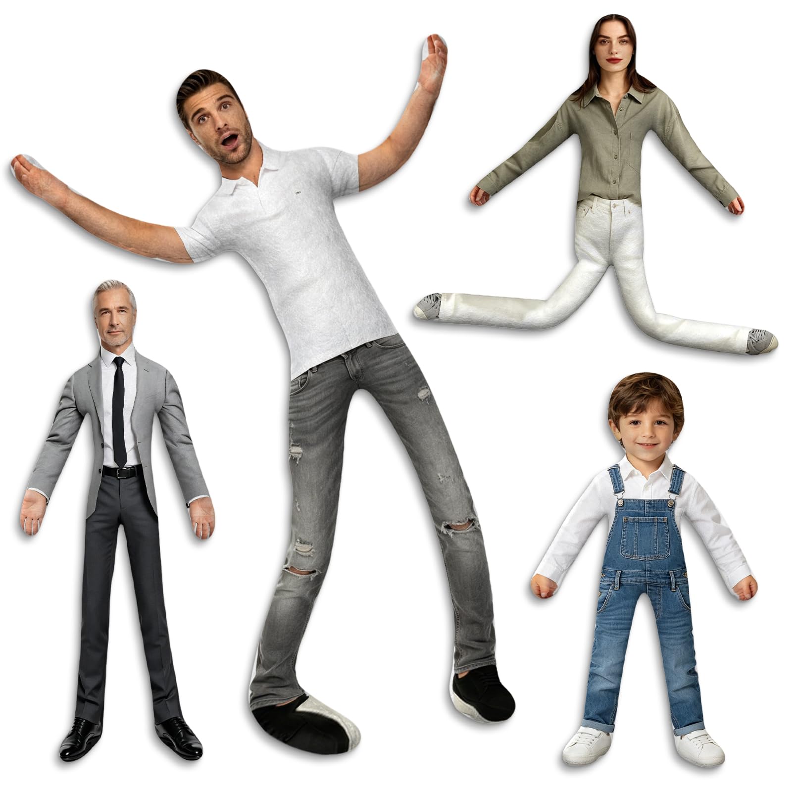 coobopet Custom Face Doll Personalised Bendable Stuffed Doll with Photo