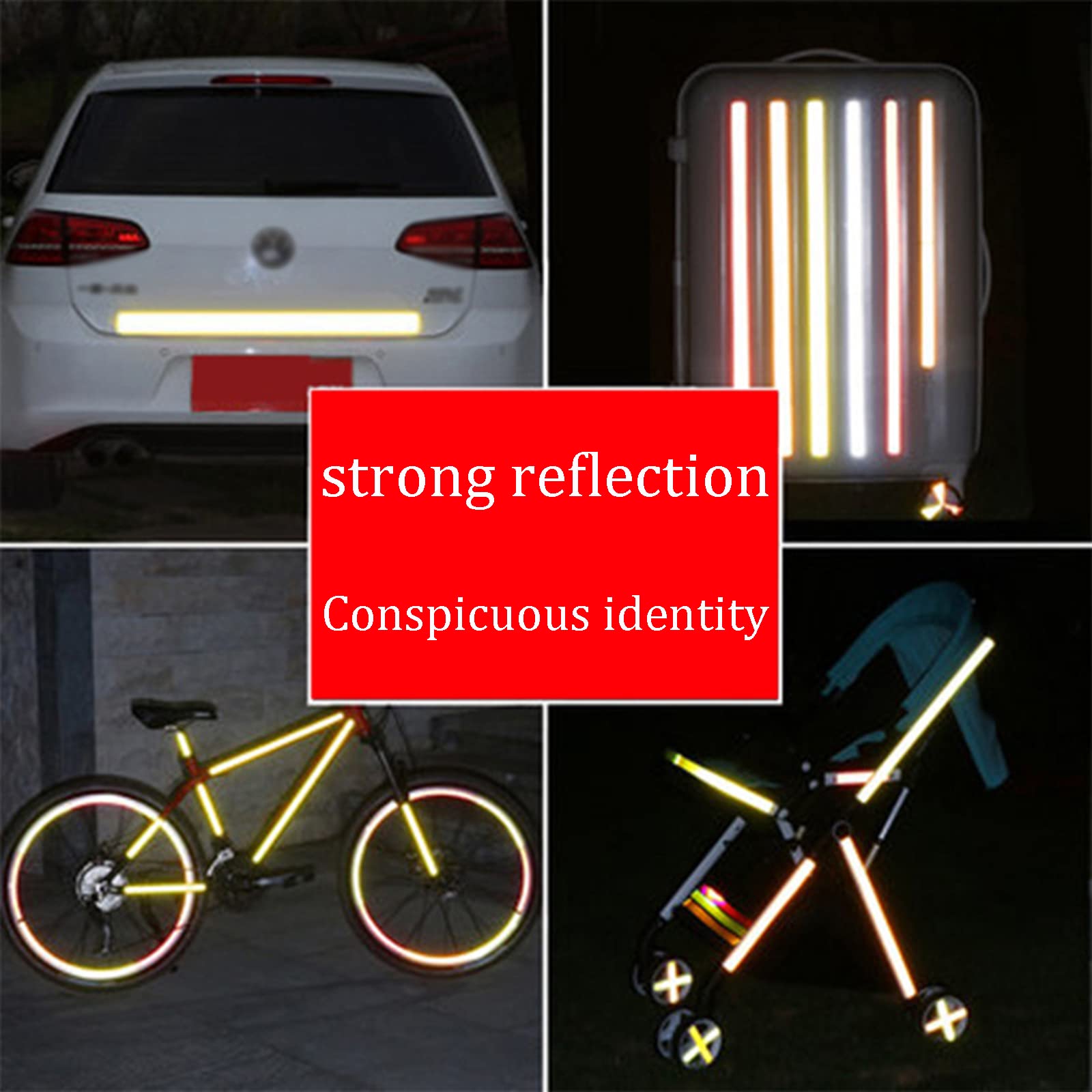 20Cm X 25M Reflektierendes Band, Reflektorband Mit Wabenmuster Für Mehr Schutz & Sicherheit in Der Dunkelheit Für Fahrrad, Wagen, Caravan, Anhänge,Grün