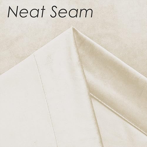 Miniatura 6 de VANASEE Cortinas de terciopelo con pompones para dormitorio, bolsillo para barra, 52 x 90 pulgadas, cortinas opacas suaves para ventana,