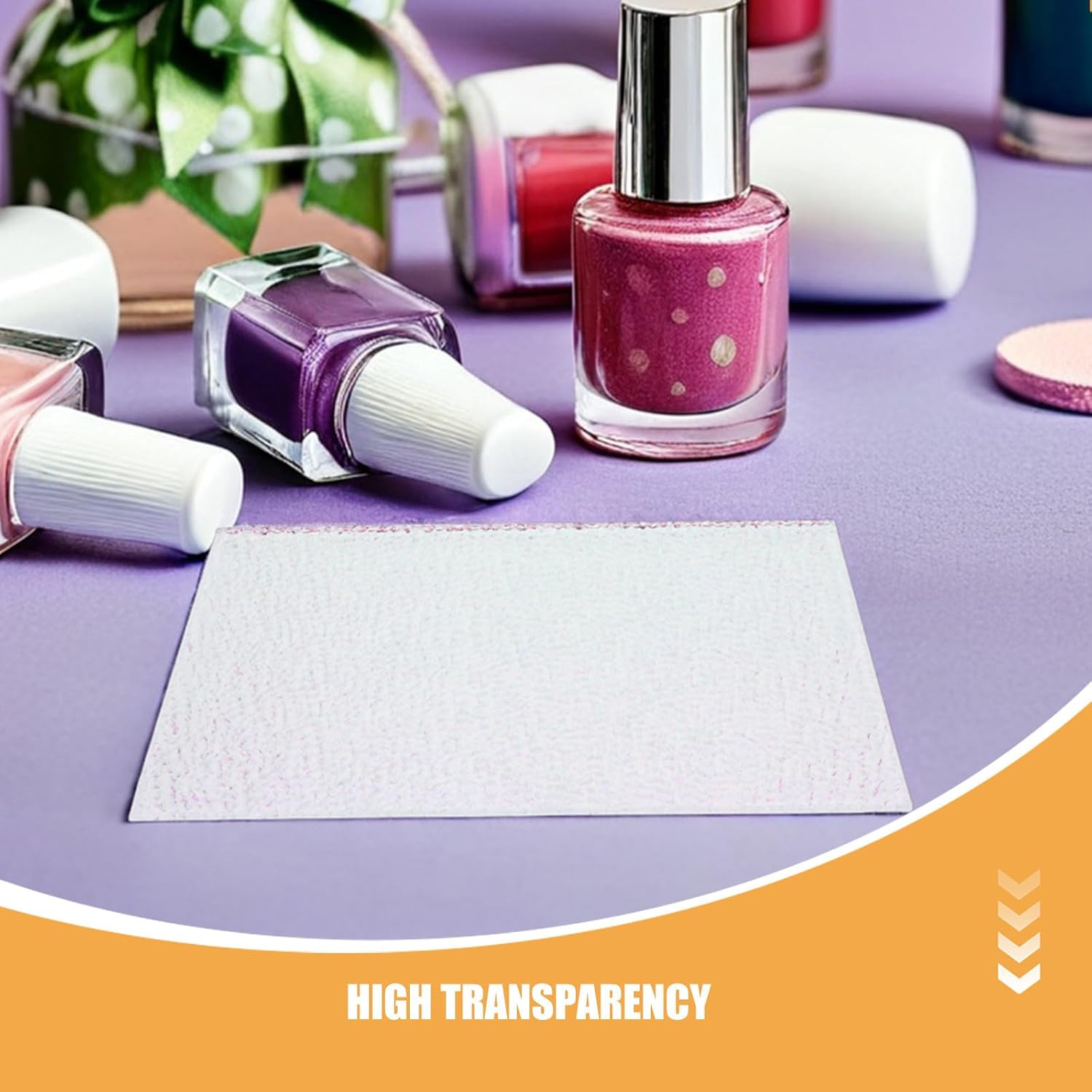 4pcs Acrylic Nail Display Board 8.2 X 5.9in Holographic | DIY Nail Art Photo Background, Lightweight Portable Acrylic with High Transparency, Includes Display Props for Social Media