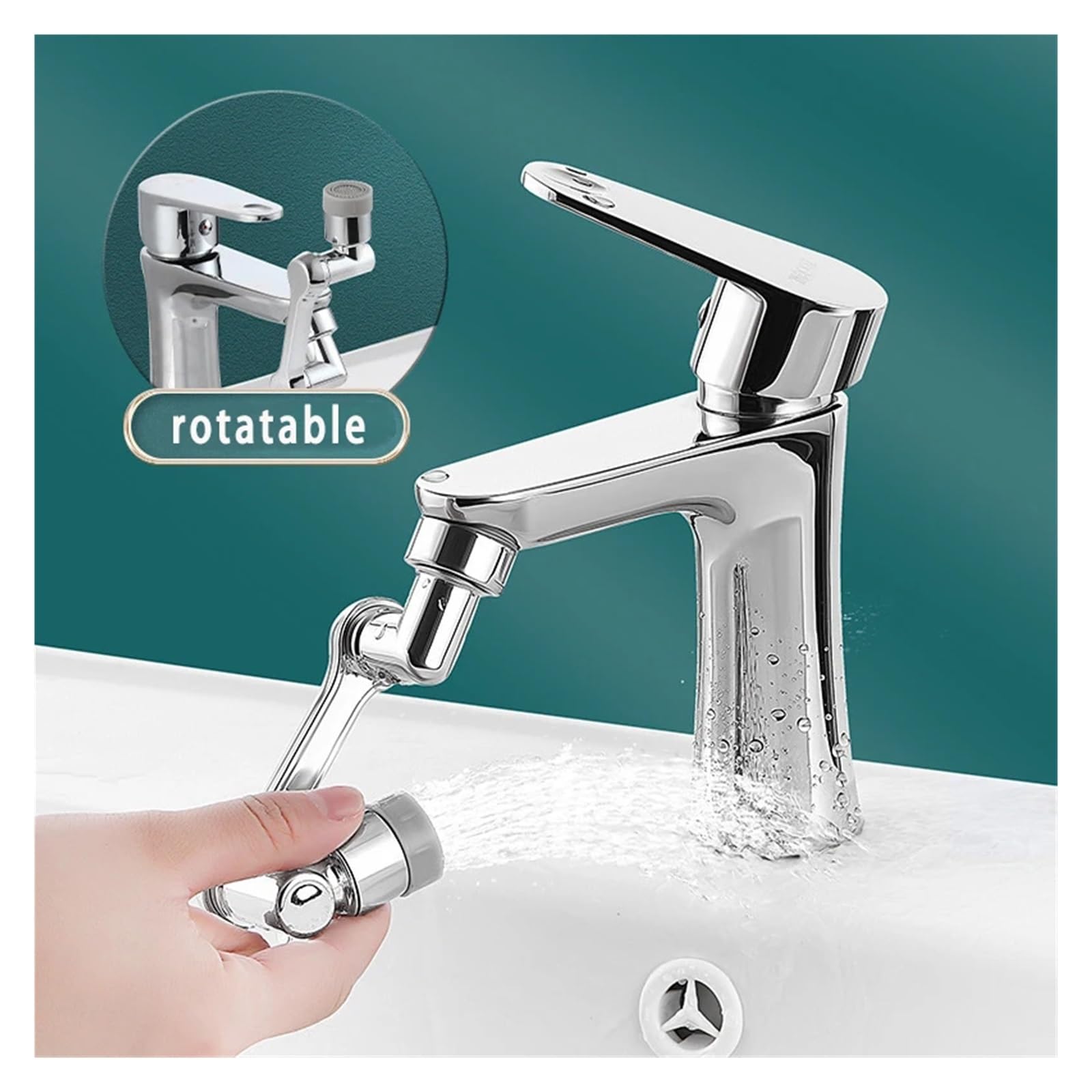 Extensor De Grifo, Boquilla Universal For, Brazo Robótico Metal 1080 °, Extensión Giratoria, Aireador, Accesorios Baño Y Cocina Bien Hecho