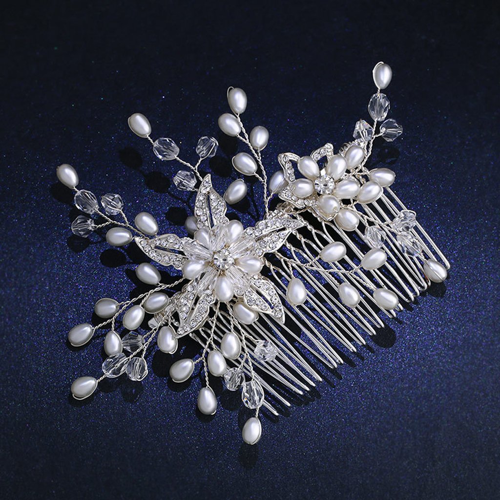 Schmuckherstellung 10x Haarspangen aus Metall Haarkamm Haarspange DIY Braut Haarschmuck Zubehör