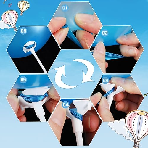 Miniatura 3 de Chivao 300 unidades de palo de globo de plástico con taza, palo de globo con soporte de base para cumpleaños, boda, graduación, graduación, baby