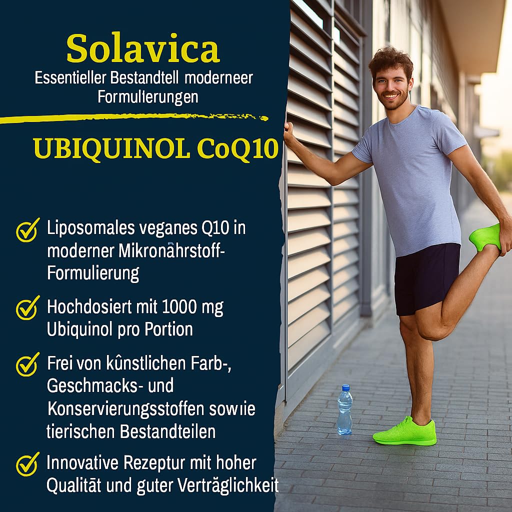 Ubiquinol CoQ10 Liposomal 1000 mg – Coenzyme Q10 vegan hautement dosé avec phosphatidylcholine pour une absorption optimale – Complément alimentaire premium (60 unité (Lot de 1))