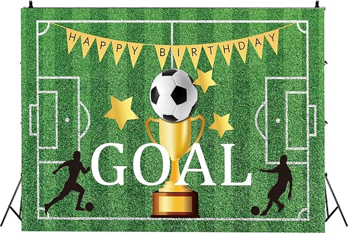 Amazon 背景布 誕生日パーティーの背景サッカーパーティーの装飾写真スタジオサッカー 場の背景インテリアスタジアムの背景花火グリーングラスメドウスポーツマッチ写真の背景男の子の学校のゲームお誕生日おめでとう写真スタジオの バックペーパー 背景布 通販