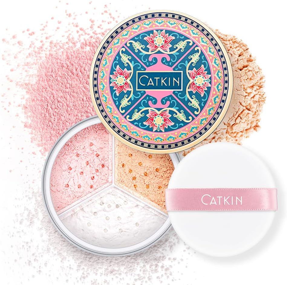 CATKIN Translucent Setting Powder, Corrigeert & Porfree Los Gezichtspoeder, Matte Finish, 14H Langhoudend, Olie-controle en Hydrateert