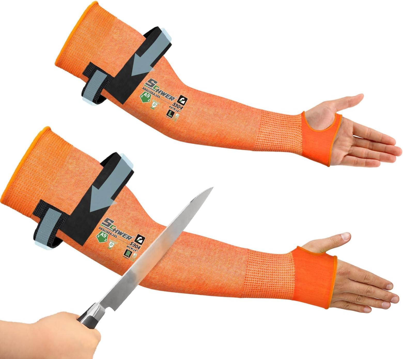 Schwer AIR-SKIN Arm Sleeves for Thin Skin and Bruising ANSI A6 Cut Resistant