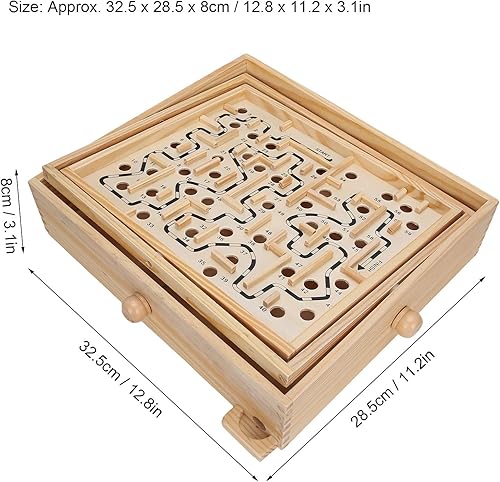 Miniatura 2 de Juego de bola de madera, laberinto educativo rompecabezas de juguete para demencia, adultos y niños